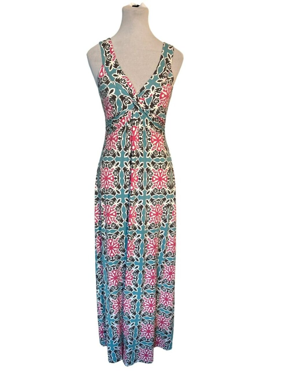 Boden Sleeveless Twist Front Jersey Maxi Dress WW183 Size US 4R